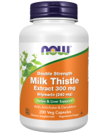 NOW Foods Milk Thistle Extract, Double Strength 300 mg - 200 Veg Capsules