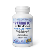 Natural Factors Vitamin D3 LipoMicel Matrix - Front view