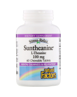 Natural Factors Stress Relax Suntheanine, L-Theanine, 100mg, 60 Chewable Tablets