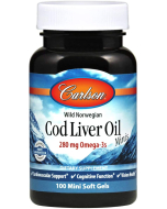 Carlson Norwegian Cod Liver Oil, 100 mini softgels
