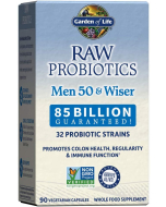 Garden of Life RAW Probiotics for Men 50 & Wiser, 90 Capsules
