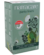 NatraCare Organic Cotton Curved Panty Liners, 30 Count