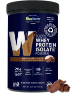 BioChem Chocolate 100% Whey Isolate Protein - Front view