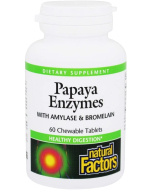 Natural Factors Papaya Enzymes, 60 Chewable Tablets