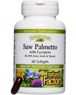Natural Factors Saw Palmetto with Lycopene, 60 Softgels