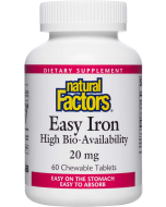 Natural Factors Easy Iron, 20mg, 60 Chewable Wafers