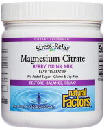 Natural Factos Magnesium Citrate Berry Drink Mix, 300mg, 8.8oz.