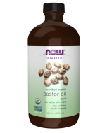 NOW Foods Castor Oil in Glass Bottle, Organic - 16 fl. oz.