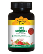 Country Life Strawberry B12 Gummies, 60 Count