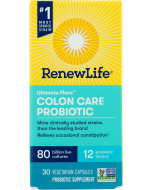 Renew Life Ultimate Flora Colon Care Probiotic, 80 Billion, 30 Capsules