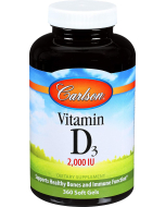 Carlson Vitamin D3, 2,000 IU, 360 Softgels
