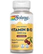 Solaray Vitamin B-12, 5000 MCG, 30 Sublingual Lozenges