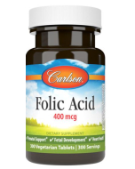 Carlson Folic Acid 400 mcg.,300 tablets