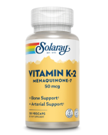 Solaray Vitamin K-2, Menaquinone-7, 50mcg, 30 Vegetarian Capsules