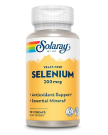 Solaray Selenium, 200 mcg Yeast Free, 90 Vegetarian Capsules
