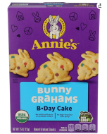 Annie's Organic Birthday Cake Bunny Grahams, 7.5 oz.
