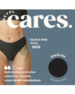 Revol Cares Thong Black XS/S, 1 pair