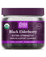 Gaia Herbs Black Elderberry Extra Strength Gummies, 80 Count