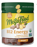 MegaFood B12 Energy Gummies, Ginger, 70 Count