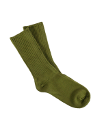 Maggie's Organic Classic Cotton Crew Sock, Olive Color, Size 10-13