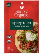 Simply Organic Spicy Taco Seasoning Mix, 1.13 oz.