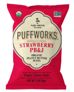 Puffworks Organic Strawberry and Peanut Butter Puffs, 1.2 oz.