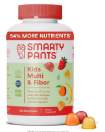 SmartyPants Kids Complete Fiber Multivitamin, 120 Gummies