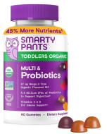 SmartyPants Organic Toddler Formula Multi, 60 Gummies