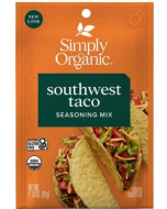 Simply Organic Southwest Taco Seasoning Mix, 1.13 oz.