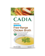 Cadia Organic Low Sodium Free-Range Chicken Broth, 32 fl. oz.