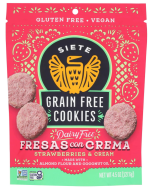 Siete Grain Free Cookies, Fresas Con Crema Strawberries & Cream, 4.5 oz.