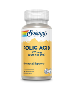 Solaray Folic Acid 800 mcg - Front view