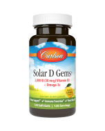 Carlson Solar D Gems 2000IU, 120 softgels