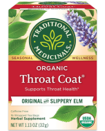 Traditional Medicinals Throat Coat Tea, Original with Slippery Elm