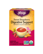 Yogi Tea Digestive Support Sweet Strawberry Caffeine Free, 16 Tea Bags