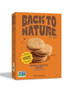 Back To Nature Peanut Butter Creme Cookies - Front view