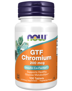 NOW Foods GTF Chromium 200 mcg Yeast Free - 100 Tablets
