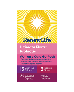 Renew Life's Ultimate Flora Women's Care Probiotic Go-Pack, 15 Billion, 30 Capsules