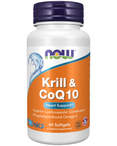 NOW Foods Krill & CoQ10 - 60 Softgels