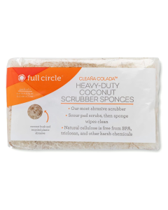 Full Circle Cleana Colada Coconut Scrubbing Sponges - Front view
