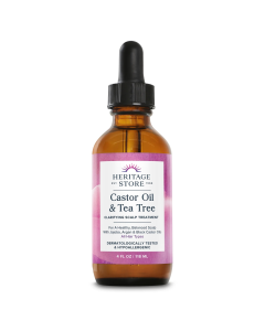 Heritage Store Castor Oil & Tea Tree - Front view