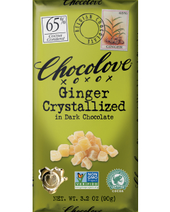Chocolove Ginger Crystalized in Dark Chocolate, 3.2 oz.