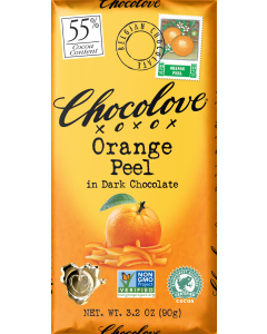 Chocolove Orange Peel in Dark Chocolate, 3.2 oz.