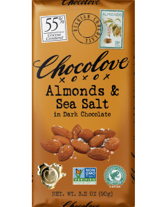 Chocolove Almonds & Sea Salt in Dark Chocolate, 3.2 oz.
