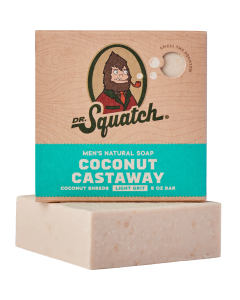 Dr. Squatch Men's Natural Bar Soap Coconut Castaway - Front view