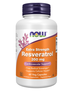 NOW Foods Resveratrol, Extra Strength 350 mg - 60 Veg Capsules