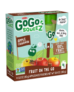 GoGo SqueeZ Apple Cinnamon Applesauce - Front view