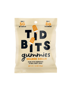 TiDBiTS Candy Orange Cream Gummies - Front view