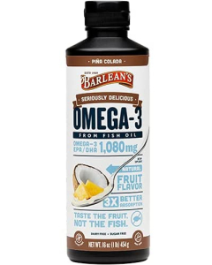 Barlean's Omega Swirl Fish Oil, Pina Colada Flavor, 16 fl.oz.