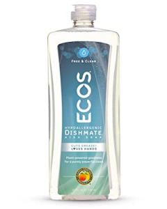 ECOS Dishmate Dish Soap, Free & Clear, 25 fl. oz.
